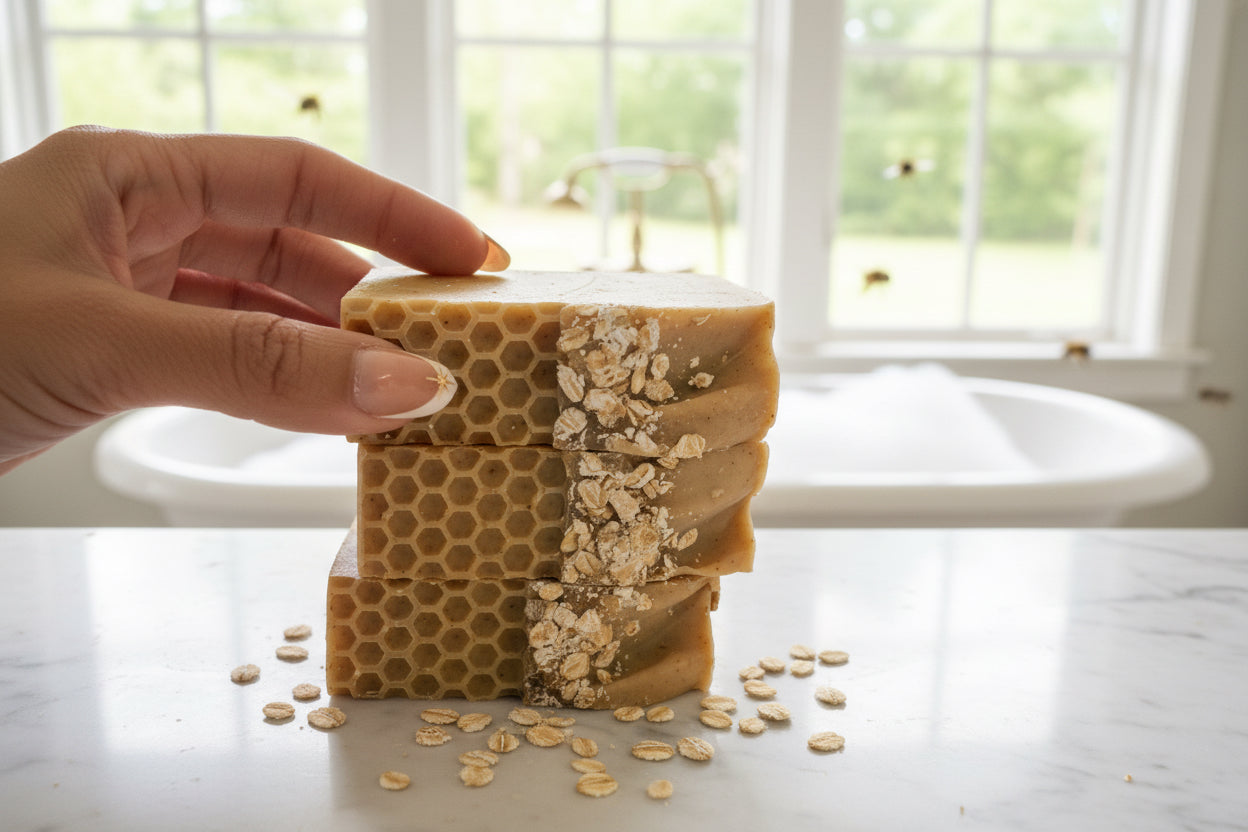 Golden Harvest Soap
Honey Oatmeal Turmeric Bar for Dry and Sensitive Skin