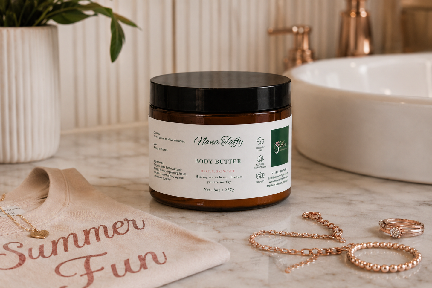 Organic Whipped Body Butter – Deep Hydration + Long-Lasting Scent