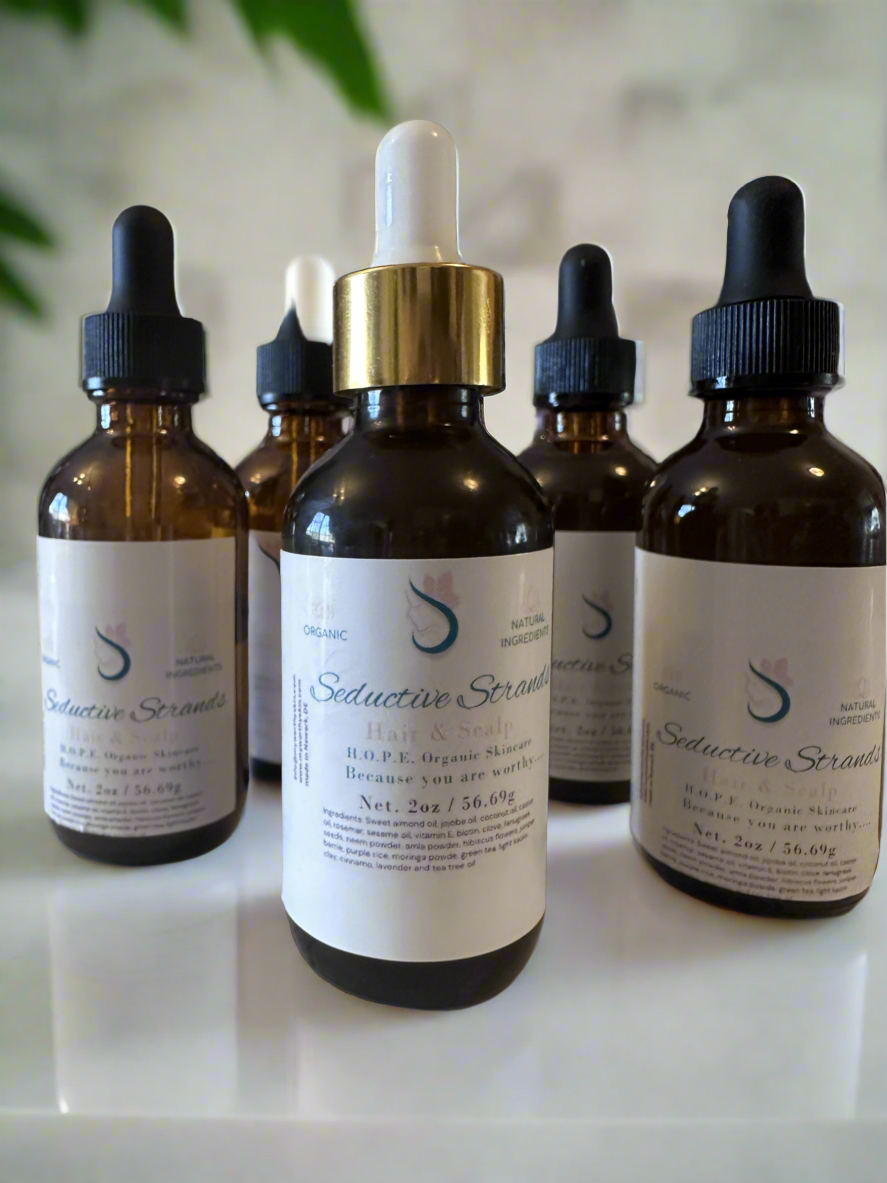 Seductive Strands – All-Natural Hair Growth Oil for Stronger, Thicker Hair (2 oz)