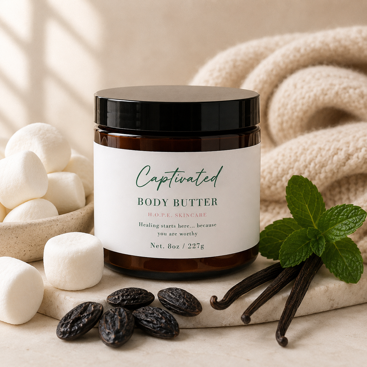 Organic Whipped Body Butter – Deep Hydration + Long-Lasting Scent