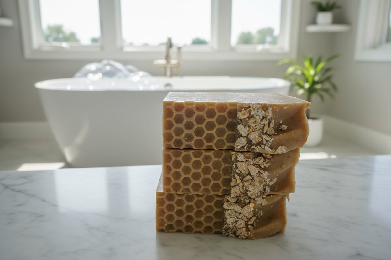 Golden Harvest Soap
Honey Oatmeal Turmeric Bar for Dry and Sensitive Skin