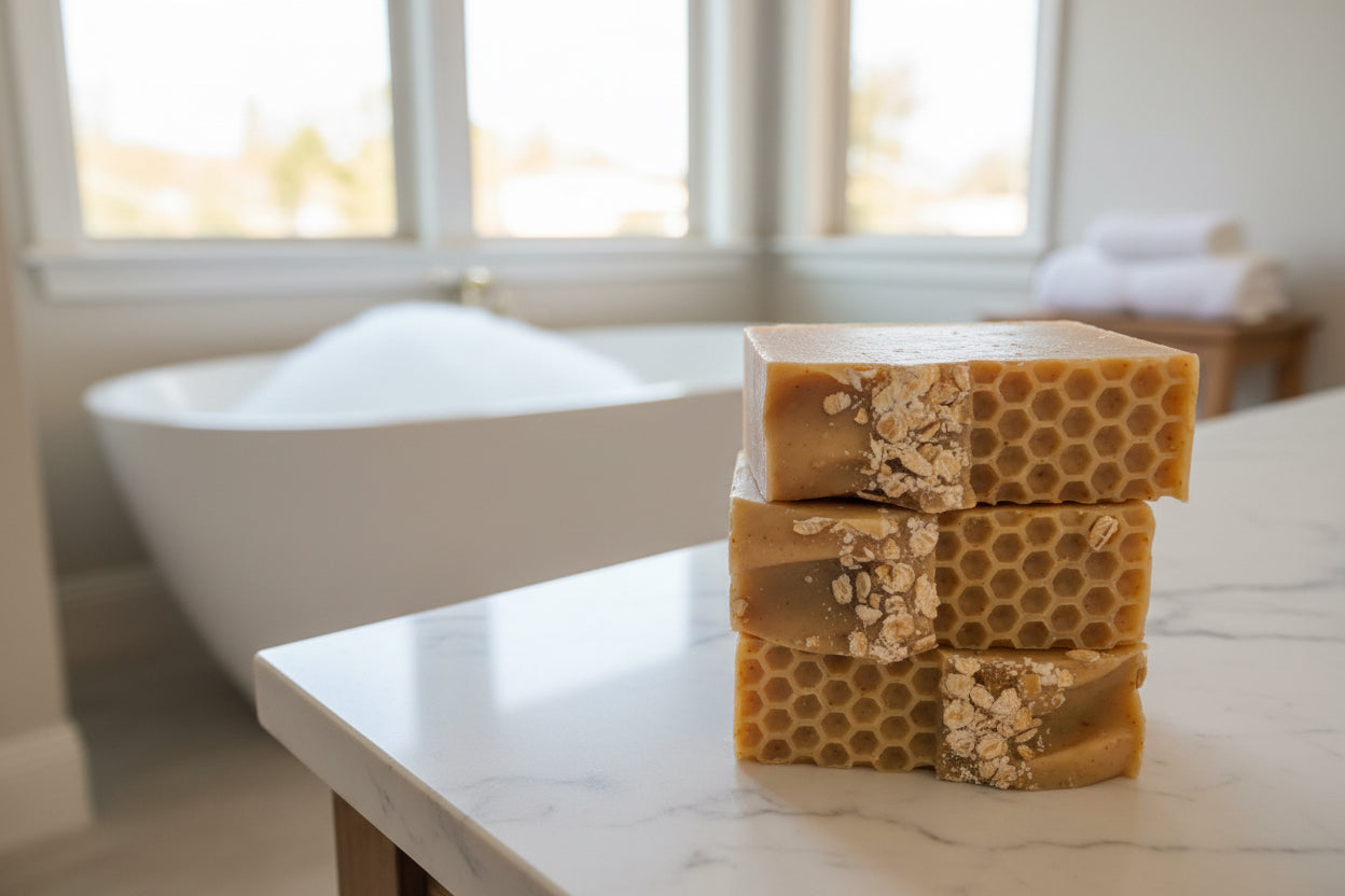 Golden Harvest Soap
Honey Oatmeal Turmeric Bar for Dry and Sensitive Skin