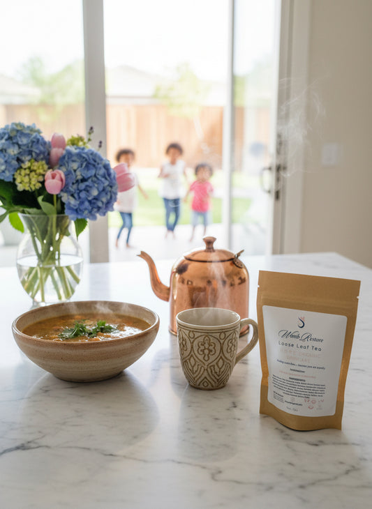 ✨ Womb Restore Herbal Tea- Red Raspberry · Nettles · Red Clover · Cramp Bark  Cramps · Fertility · Hormone Balance · Womb Support