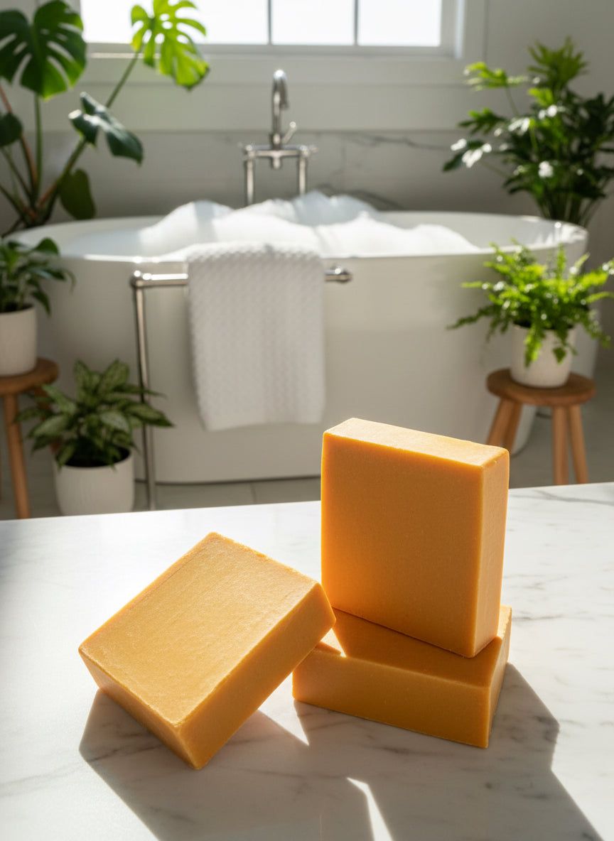 🌟 Glow Pop – Kojic Acid, Papaya & Turmeric Brightening Soap